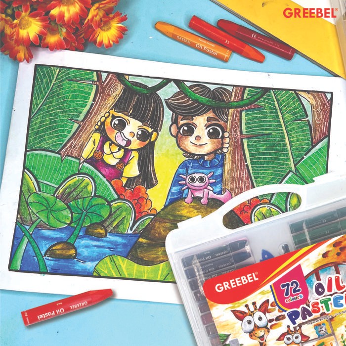 

Greebel Crayon Krayon 72 Warna Kids Oil Pastel / Crayon 72 Warna (Kop72) Crayon Set Greebel Mewarnai