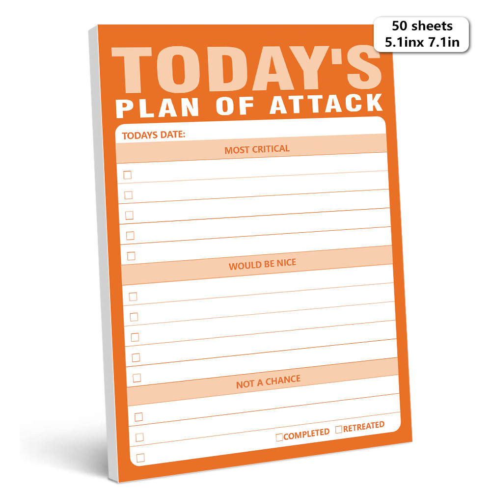 

1pc To-Do Notepad - 50 Sheet Daily Planner Notepad, 5.1x7.1 Inch, Tear-Off Notepad, Home, Office,