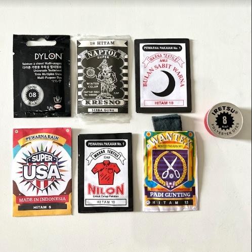 ---- Aneka Wantex HITAM Pewarna Warna Tie Dye Baju Sumbo Sumba Kain Cotton