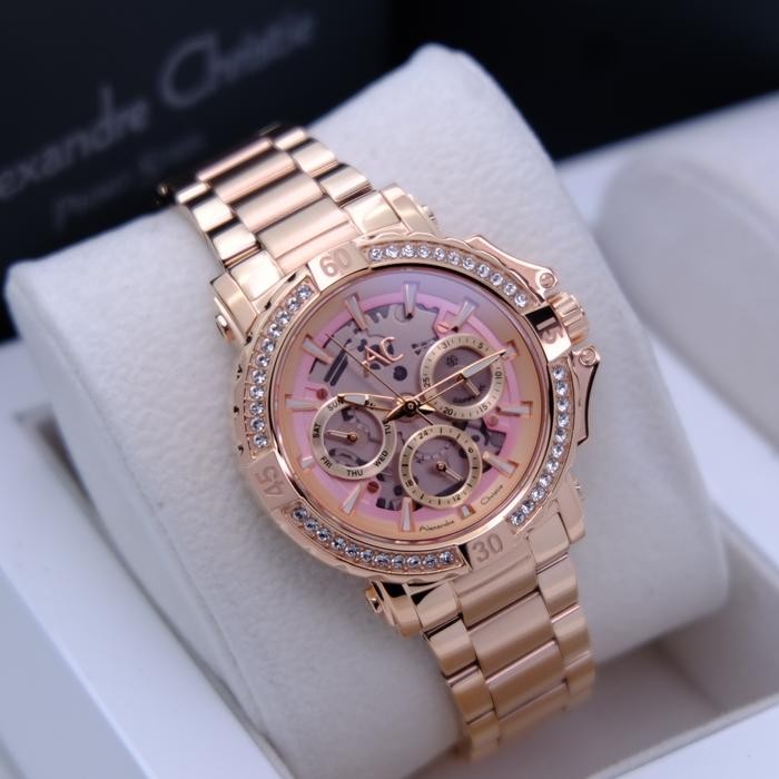 ALEXANDRE CHRISTIE AC 9205 / AC9205 ROSEGOLD PEACH SAPPHIRE WANITA ORI