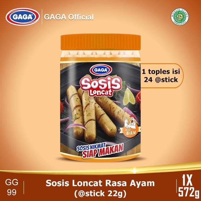 

New GAGA Sosis Siap Makan Sosis Ayam 1 Toples 26 pcs (GG99)