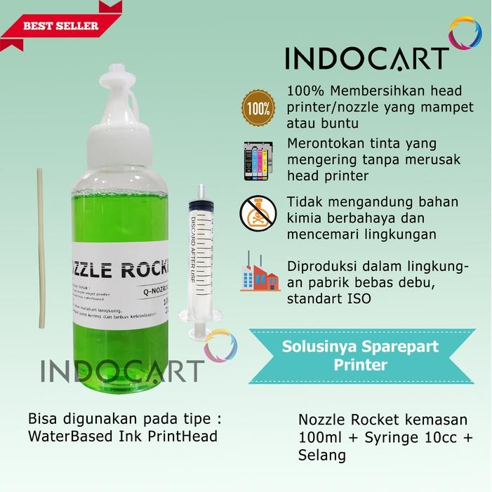 (Allthebest) Nozzle Rocket Cleaner-Pembersih head inkjet printer HP Canon Epson-100