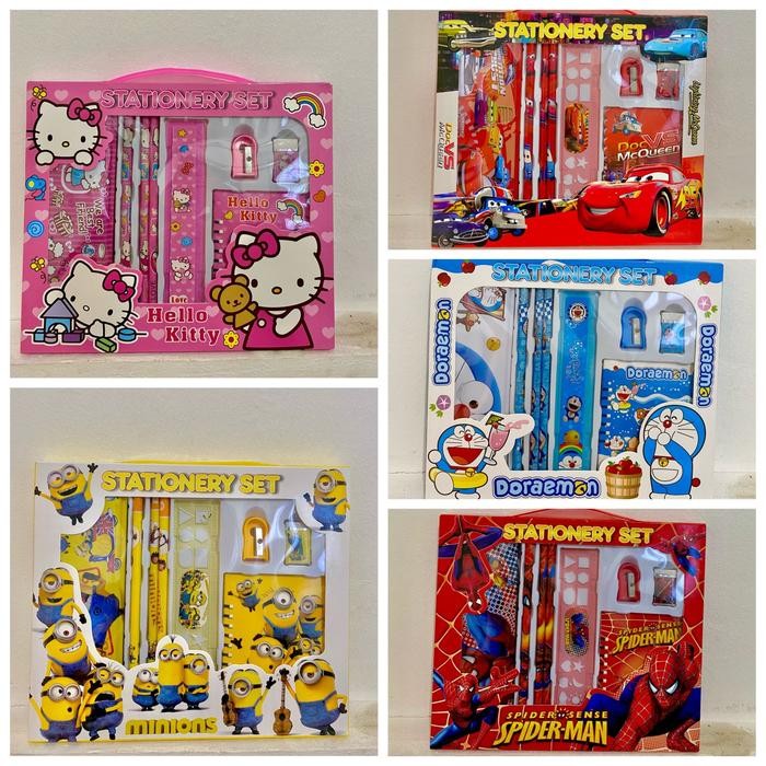 

DISKON paket tulis lengkap alat tulis impor 6in1 hadiah sekolah anak READY STOCK