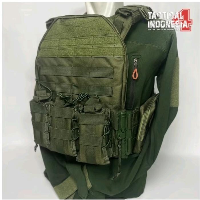 bodyvest/rompi tactical pelepas cepat warna hijau