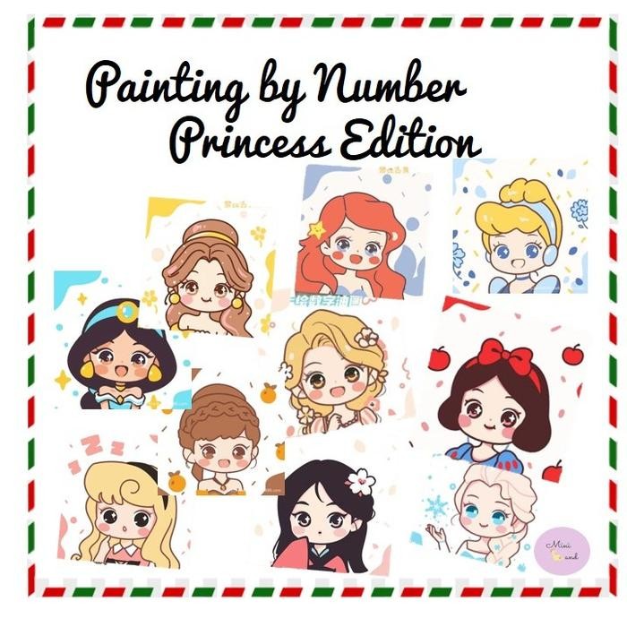 

Canvas Painting Disney Princess by Number/ Melukis Mewarnai Kanvas Gambar Princess Anak/ DIY