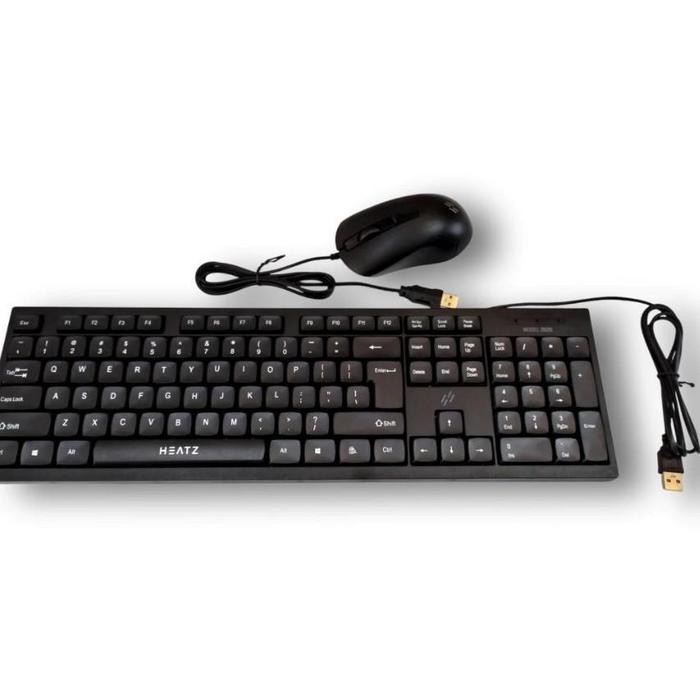 Combo Keyboard Mouse Wired Heatz Zk28 Bentuk Ramping Dan Nyaman -Cetropart