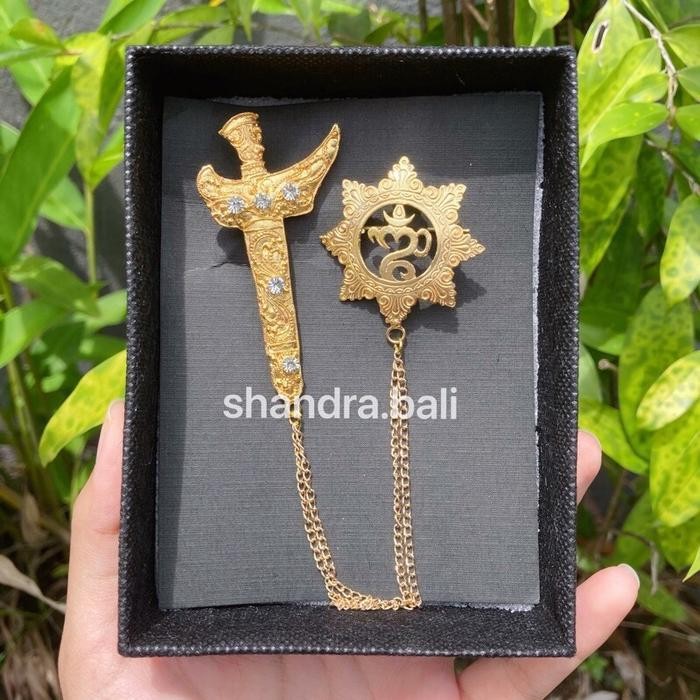 Azka Pin Bros Omkara / Ongkara Pria Alpaka Wedding Ngidih Bali