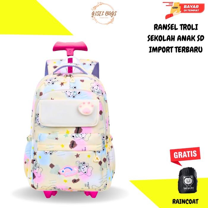 Tas Troli Anak Sd Perempuan Tas Koper Anak Perempuan Import