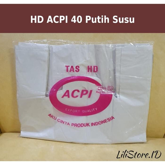 KANTONG PLASTIK HD ACPI 40 PUTIH SUSU Kode 178
