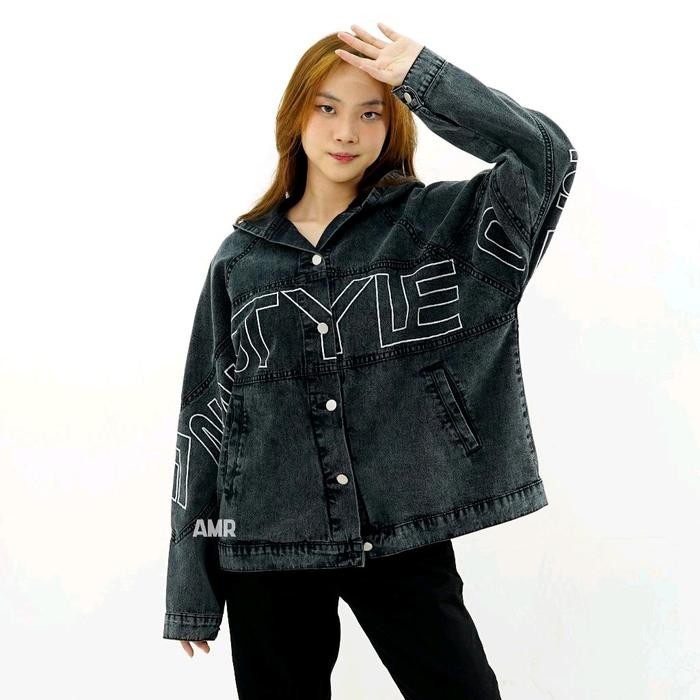 LCL Ori Style Hoodie black and snow black 4116/2206 - Jaket Jeans Denim Jacket produk asli Amr