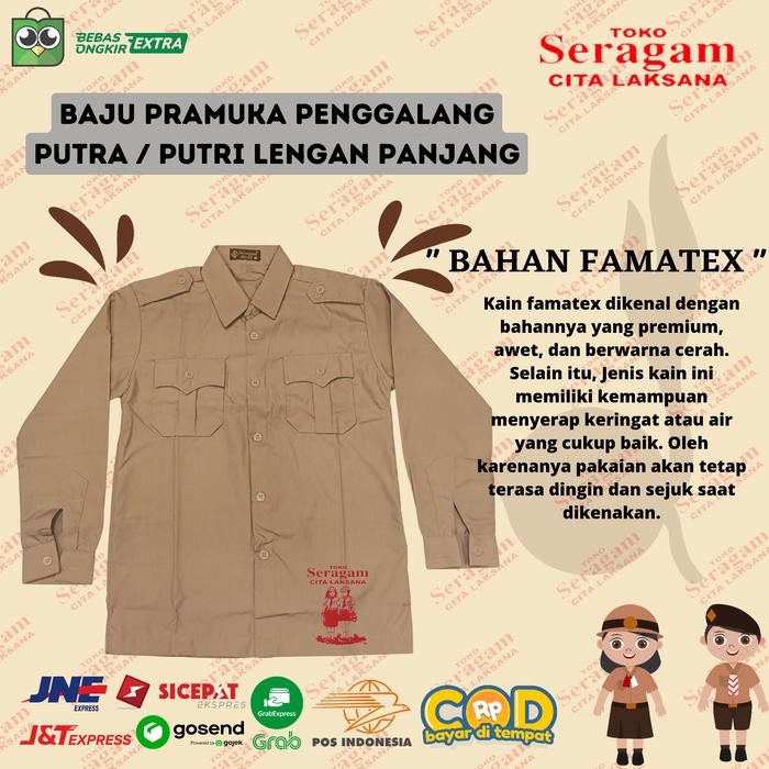 Baju Pramuka Penggalang & Penegak Putra Laki Lengan Panjang Sd Smp Sma