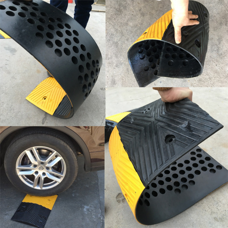 Speed Bump Rubber Road Parking Lot Cast Steel Speed Bump Cushion Mini Speed Hump Highway Speed Bump