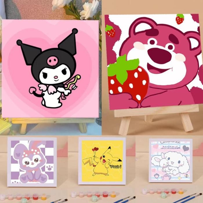 

Canvas Paint By Number Lukisan Dengan Nomor Canvas / Edukasi Menggambar anak /Sanrio Melukis