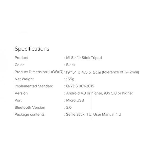 Xiaomi Tongsis Selfie Stick Tongsis Wireless Minipod Tripod Tomsis