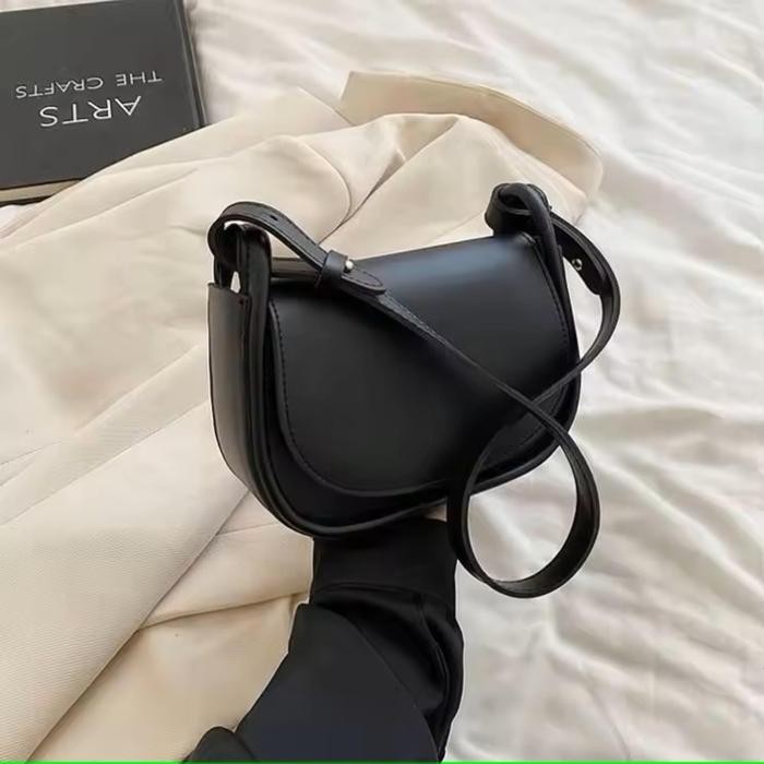 Zentotes - Tas Selempang Wanita LANY polos elegan tersedia Hitam Kulit Sintetis Polos