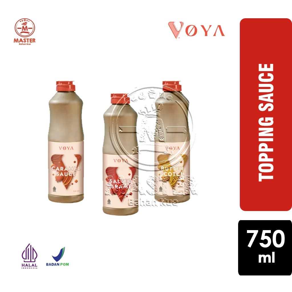 

Topping Minuman VOYA Sauce Saus Caramel / Salted / Butterscotch Toping [Botol 750ml]