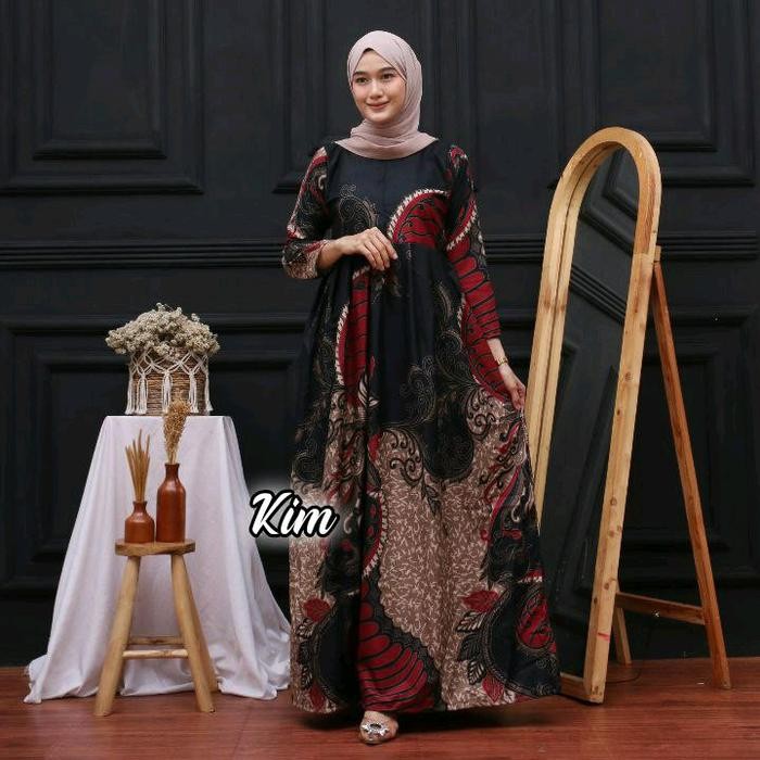 (Allthebest) Gamis batik pekalongan busui jumbo Baju wanita muslimah