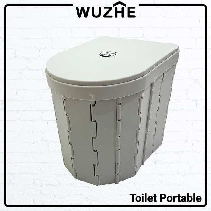 Portable Toilet for Camping Toilet Lipat dengan Tutup, Toilet Mobil Porta Potty Tahan Air Toilet