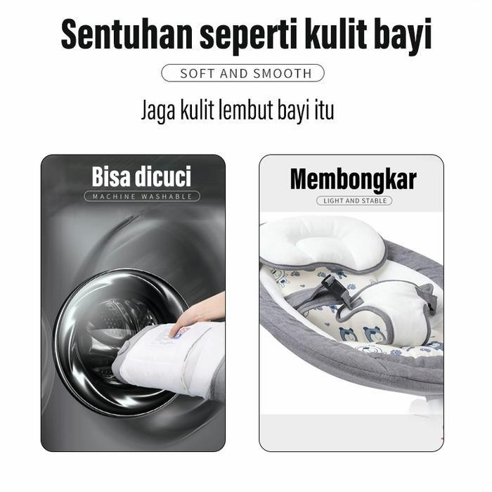 [Ready stock]Automatic Baby Swing ayunan bayi otomatisasi Tempat Tidur Bayi Goyang Tempat Tidur Bayi