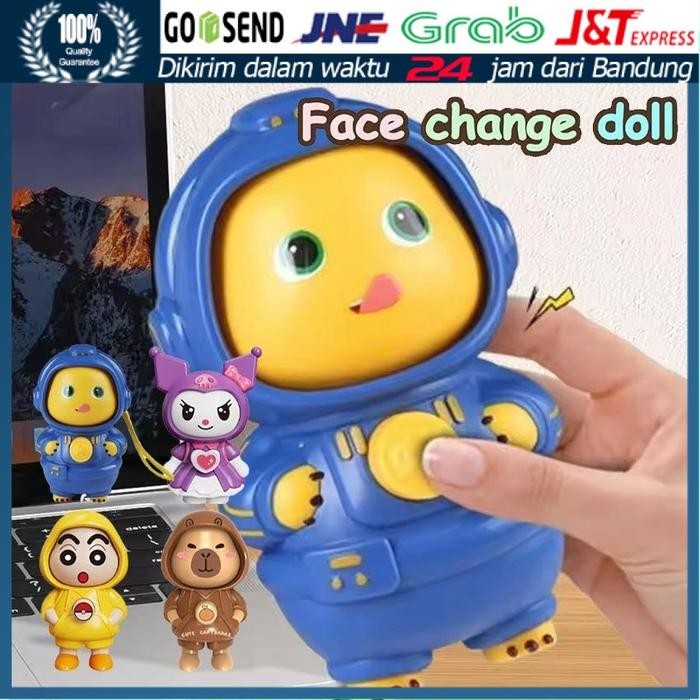 Boneka Berubah Wajah Tas Ekspresi Lucu 3 Ekspresi Wajah mainan anak
