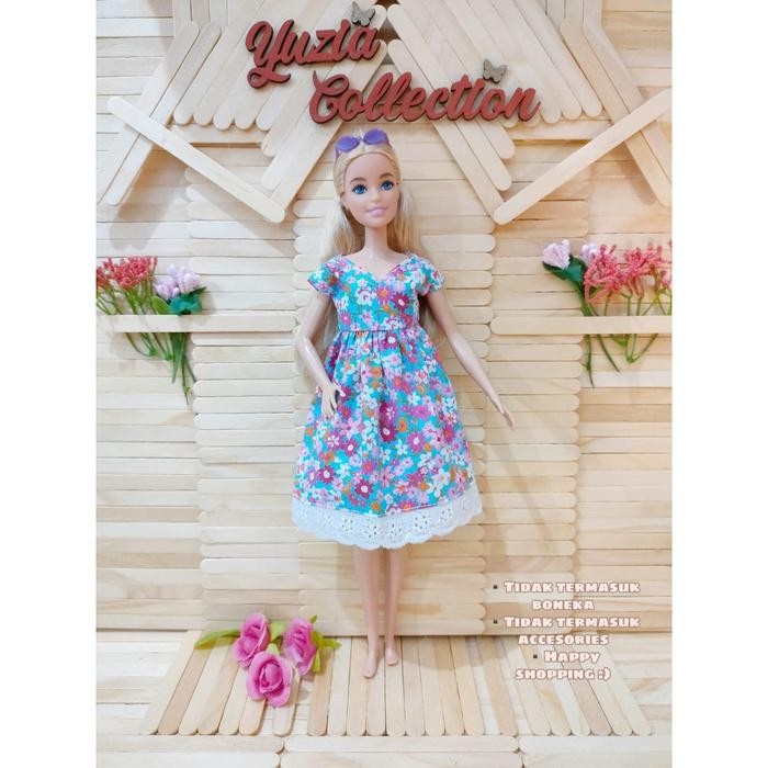 Yuzia74 - Clara Baju boneka Handmade untuk Barbie curvy Barbie standart model rok renda hanya baju
