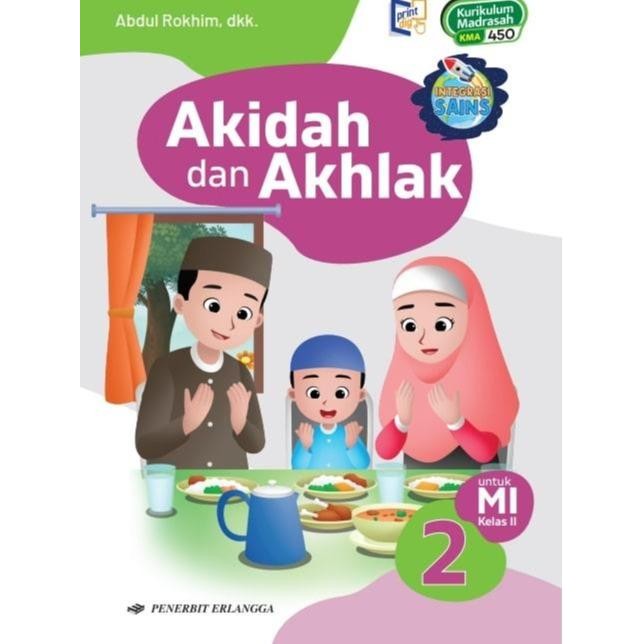 BUKU ERLANGGA (ORIGINAL) AKIDAH & AKHLAK UNTUK MI KELAS 2 KURIKULUM MERDEKA