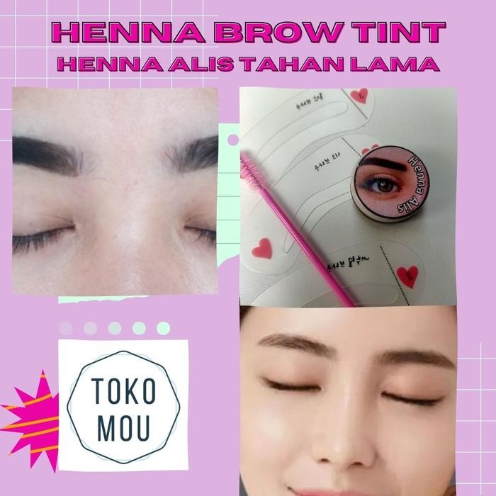 HENNA BROW TINT / HENNA ALIS TAHAN LAMA FREE SISIR ALIS & CETAKAN ALIS