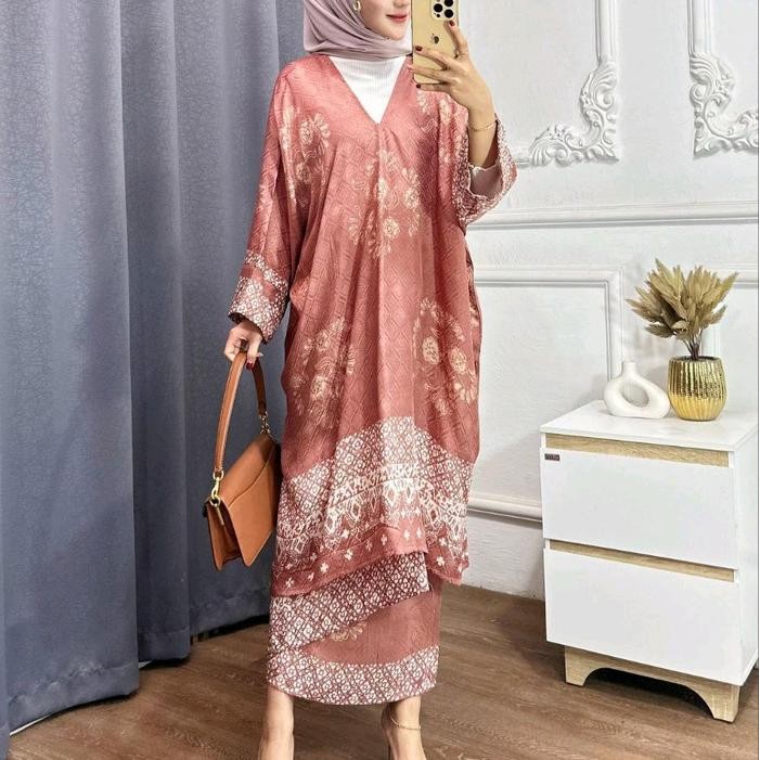 ORIGINAL Set Kaftan Viscose Cap/Setelan Baju Kondangan Kaftan Batik Cap Viscose READY STOCK