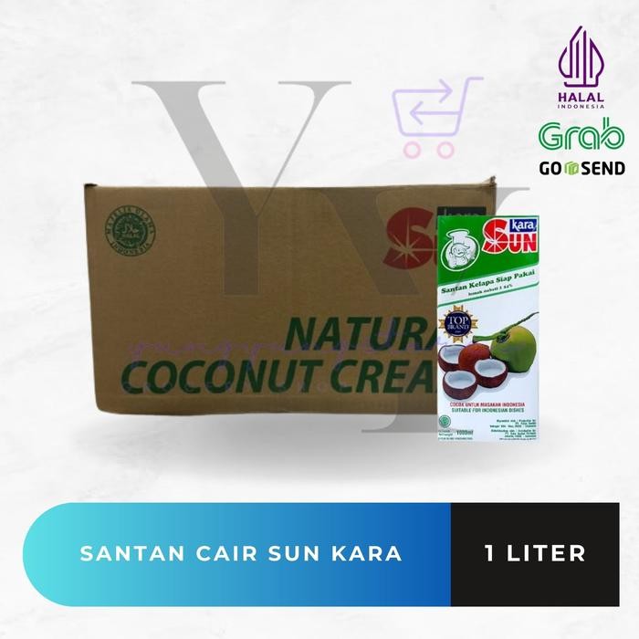 

1 Dus Isi 12 Kotak Santan Cair Kara / Sun Kara 1 Liter