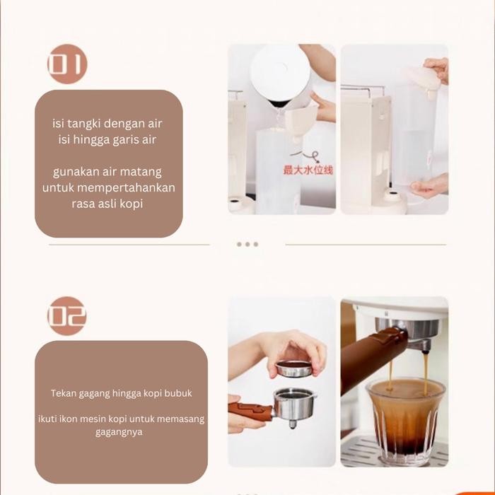 New KONKA Espresso Coffe Machine / Coffe Maker / Mesin Coffe KKFJ-1203Y