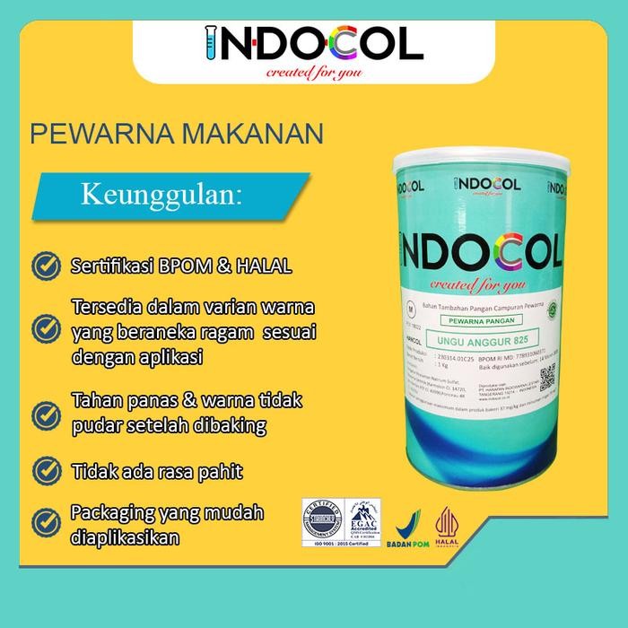 

Pewarna Makanan INDOCOL UNGU ANGGUR (VIOLET GRAPE)