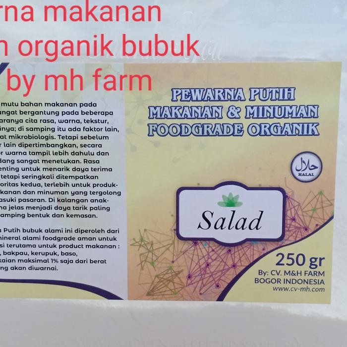 

PEWARNA MAKANAN PUTIH ALAMI FOODGRADE