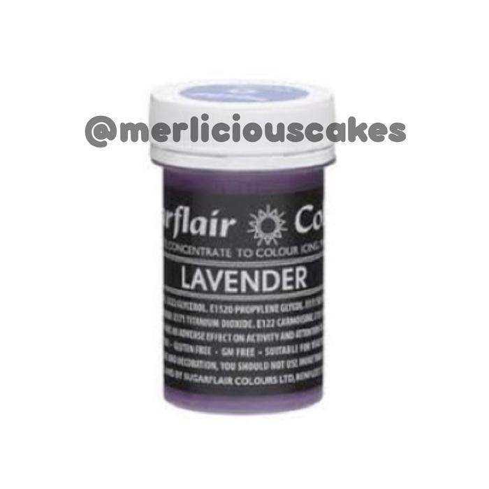 

Lavender Sugarflair Paste Concentrate Coloring Colouring Pewarna