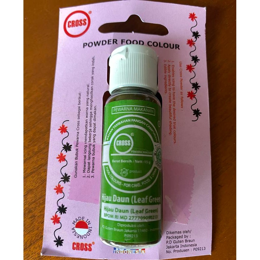 

Cross cood coloring powder 15gr Leaf Green pewarna bubuk hijau muda