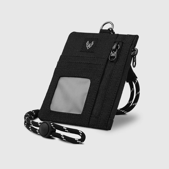 VONA Ash Card Holder - Wallet Dompet Kartu ID Lanyard Pria Wanita Tali Panjang Adjustable