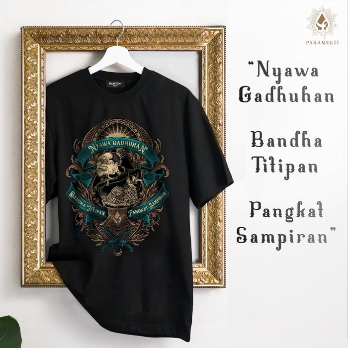 NEW Paramesti Kaos Jawa wayang Bagong Tshirt Budaya Jawa pria pitutur filsafat kata kata pramesti