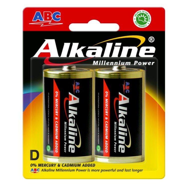 BATERAI ABC ALKALINE LR20 (D) 2B