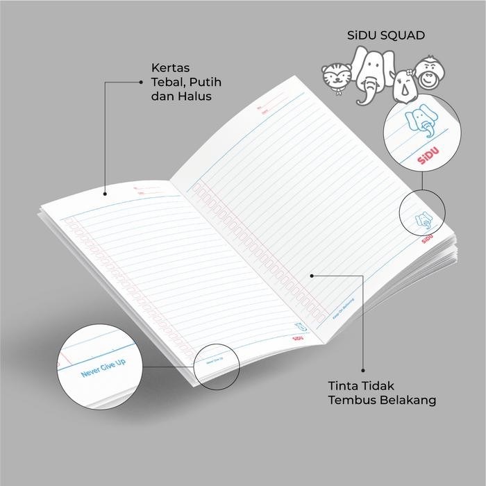 

Sidu Buku Tulis Special Edition "Sidu Squad" 38 Lembar - 10 Buku