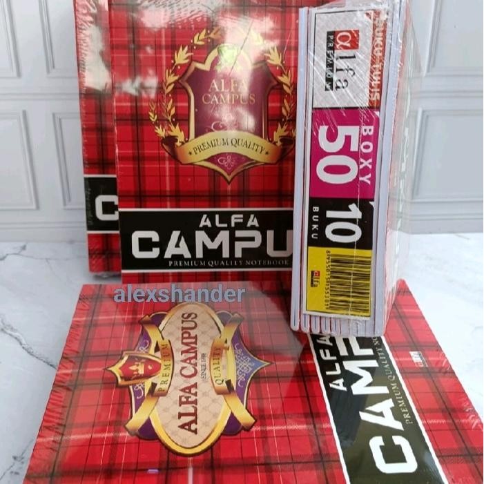 

Promo 1 Pack Isi 10 Buku Tulis Alfa Campus 50 Lembar Buku Tulis Boxy /Besar Kertas Stationery