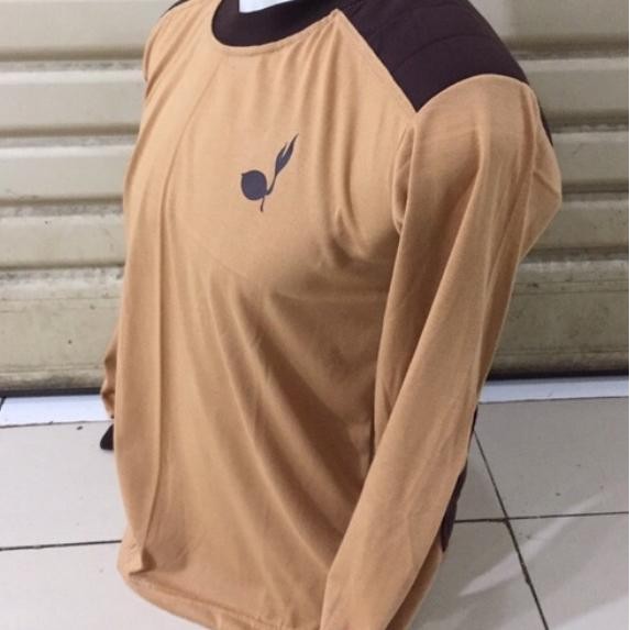 (Allthebest) Kaos cokelat pramuka lengan panjang/kaos logo pramuka lengan panjang