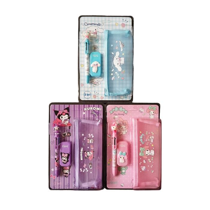 

TERMURAH Set Alat Tulis Sekolah 3in1 Karakter Sanrio READY STOCK