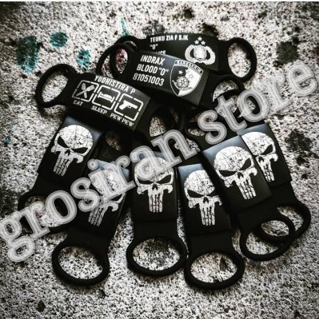 

READY tag id Skull polisi Bareskrim custom logo ukir grafir nama kado jam t NEW