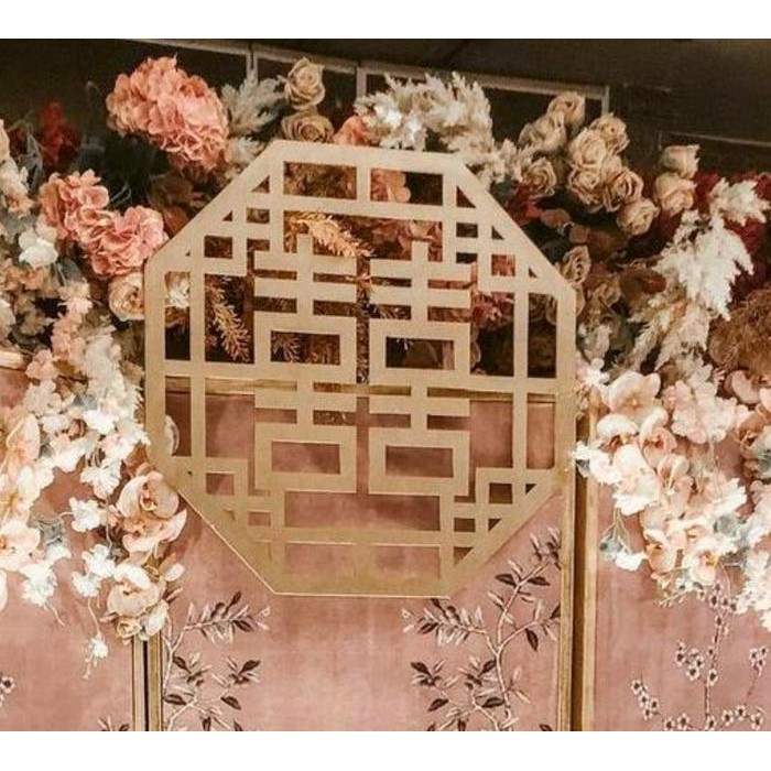 Backdrop Sign Shuang Xi Modern Backdrop Sangjit