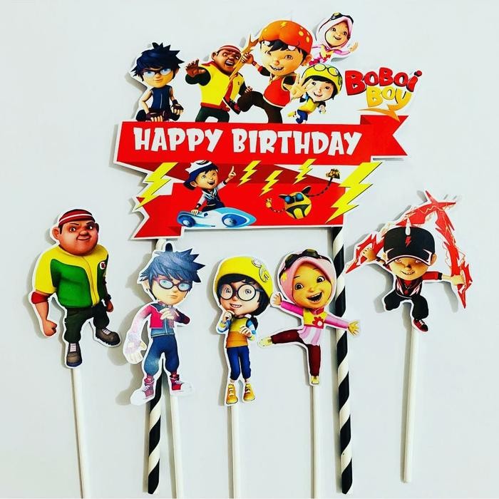 Boboiboy Topper Cake Birthday / Hiasan Kue Ulang Tahun