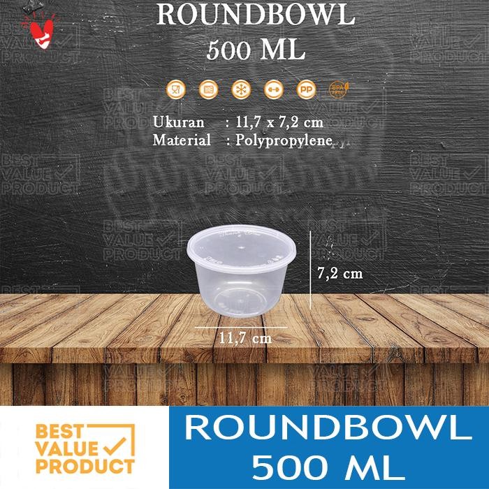 Mangkuk Plastik 500 ML / Thinwall Round bowl 500 ML
