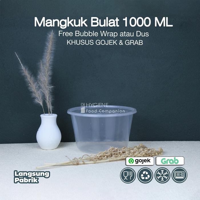 Thinwall Bulat 1000 ml Mangkok - Roundbowl 1000ml - Mangkok Bulat 1000