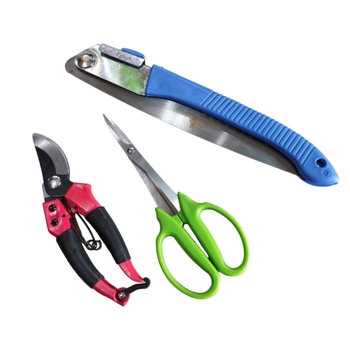 Peralatan Bonsai Tanaman Gunting Ranting, Gunting Pruning Daun, Gergaji Lipat Bonsai, Set Alat