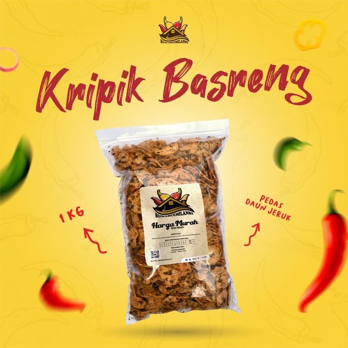 

Keripikl basreng pedas daun jeruk 1 kg