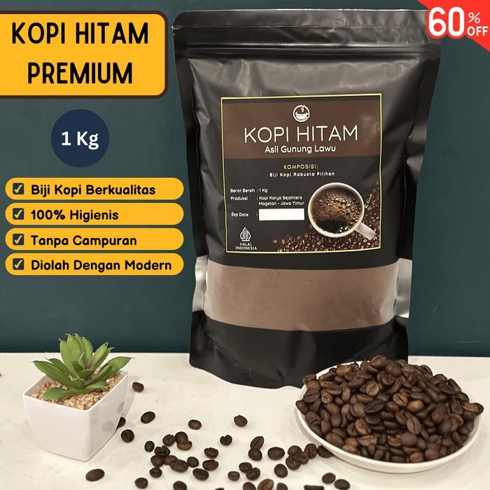 

Kopi Hitam Bubuk Robusta Original Berat 1 Kg - Coffee Kualitas Premium - Pahitnya pas cocok untuk