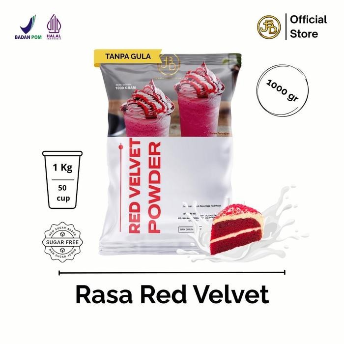 

Bubuk minuman Premium Rasa Red Velvet 1Kg Jakarta Bubble Drink Powder Ice Milkshake Cincau Susu